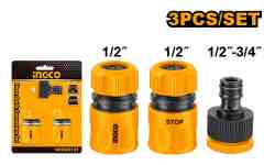KIT CONECTORES RAPIDO MANGUERA INGCO (HHCS03122)