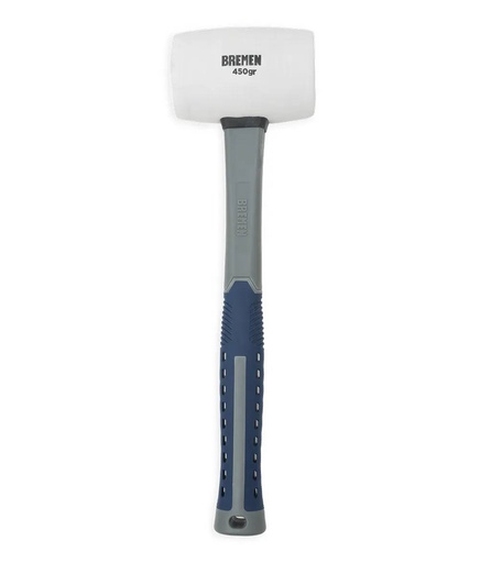 MARTILLO DE GOMA (MANGO FIBRA+TPR) 450GR BLANCO BREMEN® (8377)