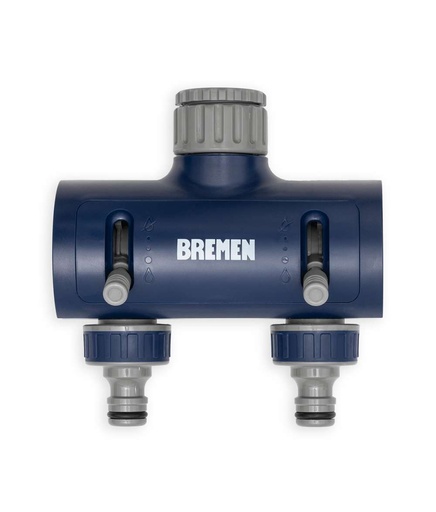 JARD.DISTRIBUIDOR DE RIEGO 2 VÍAS CON REG. DE CAUDAL BREMEN® (8701)