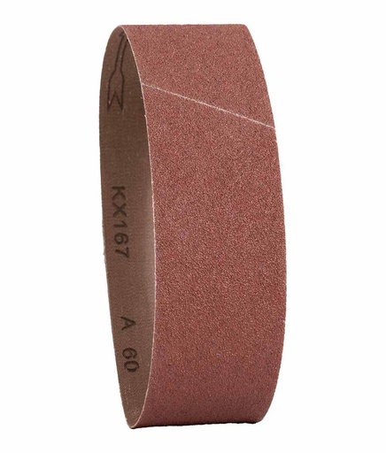 LIJA DE BANDA 75X533MM [GRANO 120]  X 5 UNI [OXIDO DE ALUMINIO] BREMEN® (8386)
